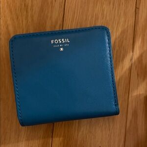 Fossil Teal Leather Wallet